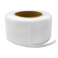 Manufacture Supply 16mm White Composite Strap polyester corded strap for Avoid Damage Cargo